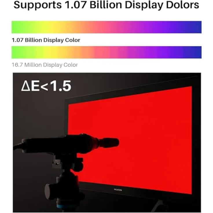 HUION Kamvas Pro 19 Grafiktablett, 18,4-Zoll mit 4K UHD-Auflösung, Grau – Bild 4