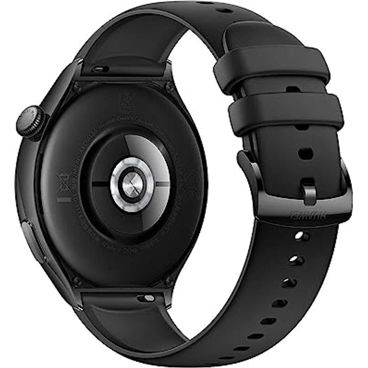 HUAWEI Watch 4 Active, 3D-gewölbtes Glas- und Edelstahlgehäuse, 1,5" LTPO-AMOLED-Farbdisplay, schwarzes Fluoroelastomer-Armband, Gesundheitsschnellcheck mit 7 Parametern, eSIM Telefonie, deutsche Version – Bild 2