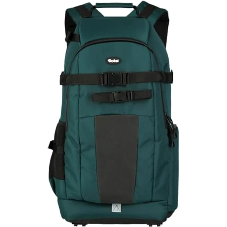 Rollei Fotoliner Ocean L, Schultertasche aus recyceltem Material für Kameras, petrol – Bild 1