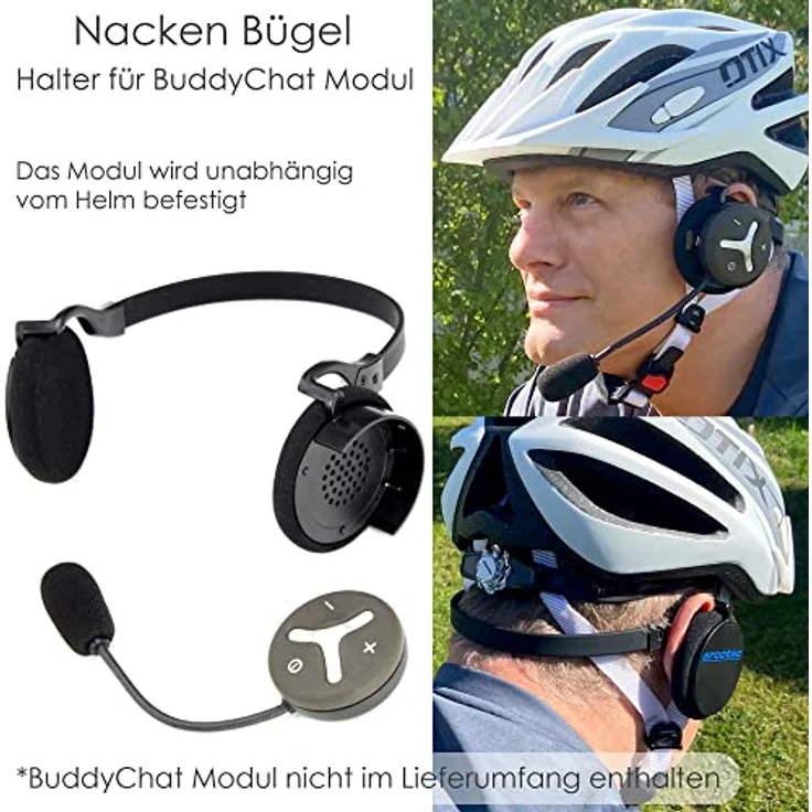 BuddyChat Flexible Nackenbügel-Halterung, für BuddyChat Bluetooth-Kopfhörer (Freisprecheinrichtung, Hinterkopf/Nacken Halterung) – Bild 5