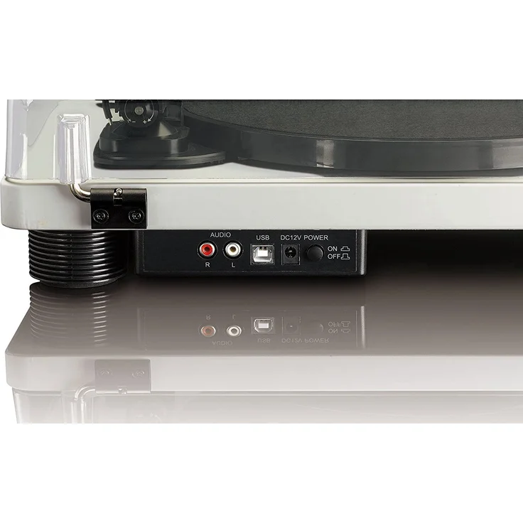 Lenco Plattenspieler LS-50 mit USB-Anschluss, im Holzgehäuse mit eingebauten Lautsprechern und integriertem Verstärker – Bild 2