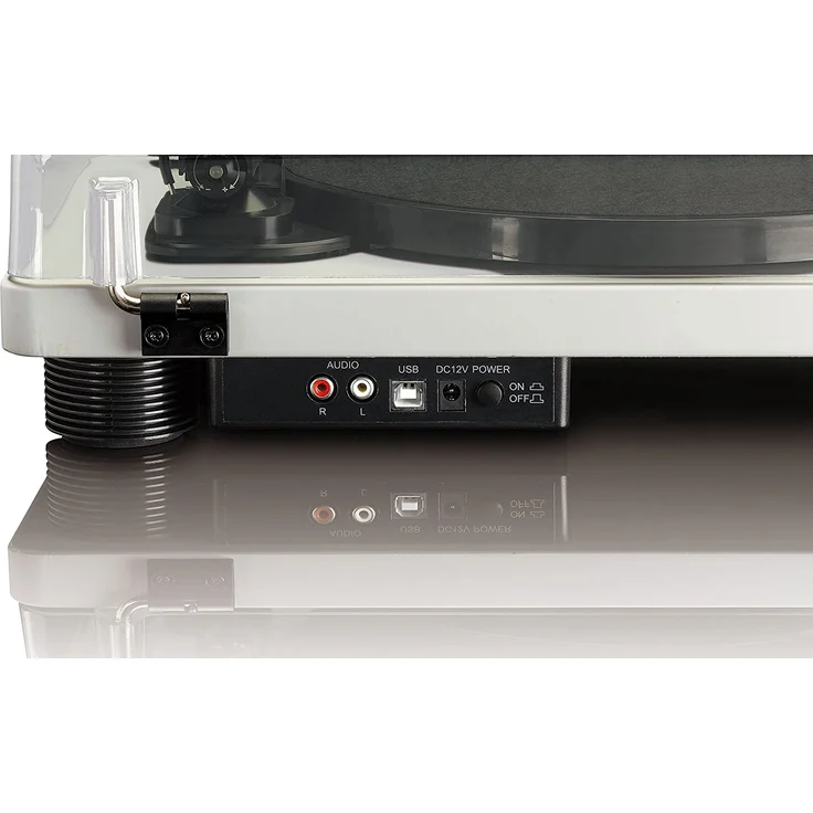 Lenco Plattenspieler LS-50 mit USB-Anschluss, im Holzgehäuse mit eingebauten Lautsprechern und integriertem Verstärker – Bild 7