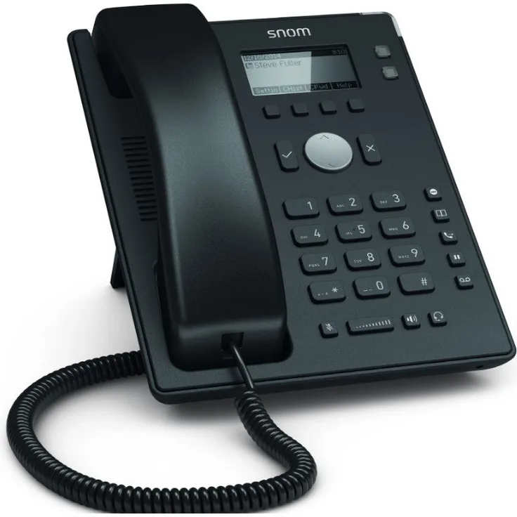 Snom Desk Telephone D120 (Backlit Graphical Display, 360° Degree -Message Indicator) Black
