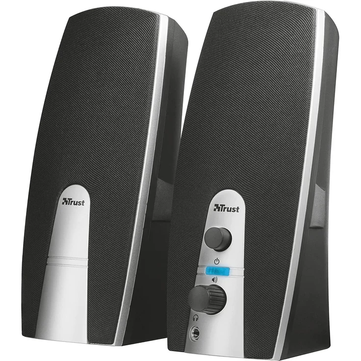 Trust MiLa 2.0 Lautsprecher, 5 Watt RMS, Kopfhöhreranschluss, schwarz - silber – Bild 2