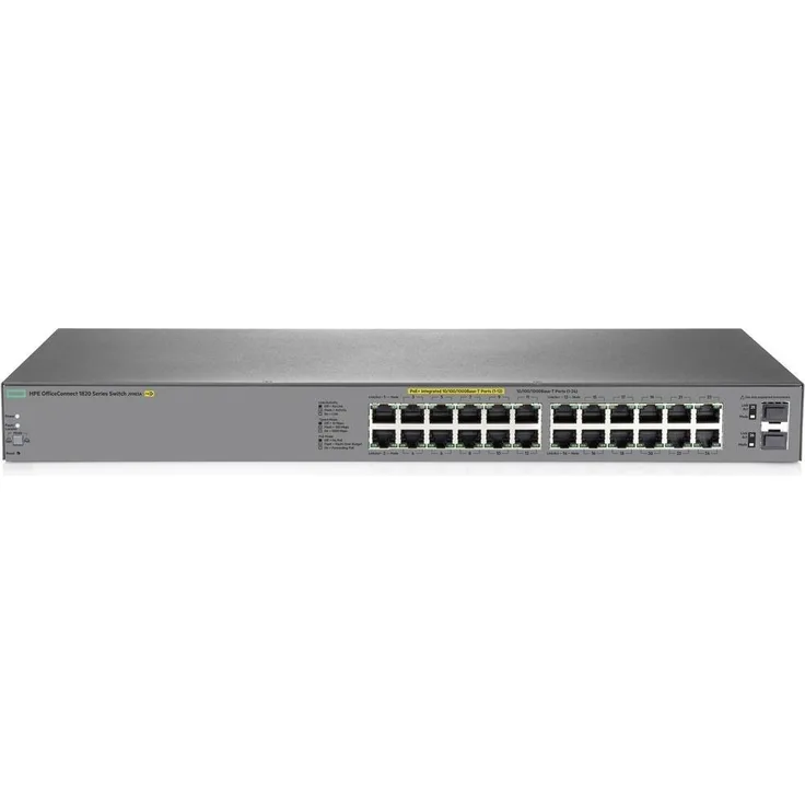 HP OfficeConnect 1820 24G Rackmount Gigabit Smart Switch, 24x RJ-45, 2x SFP, PoE+ (J9983A)