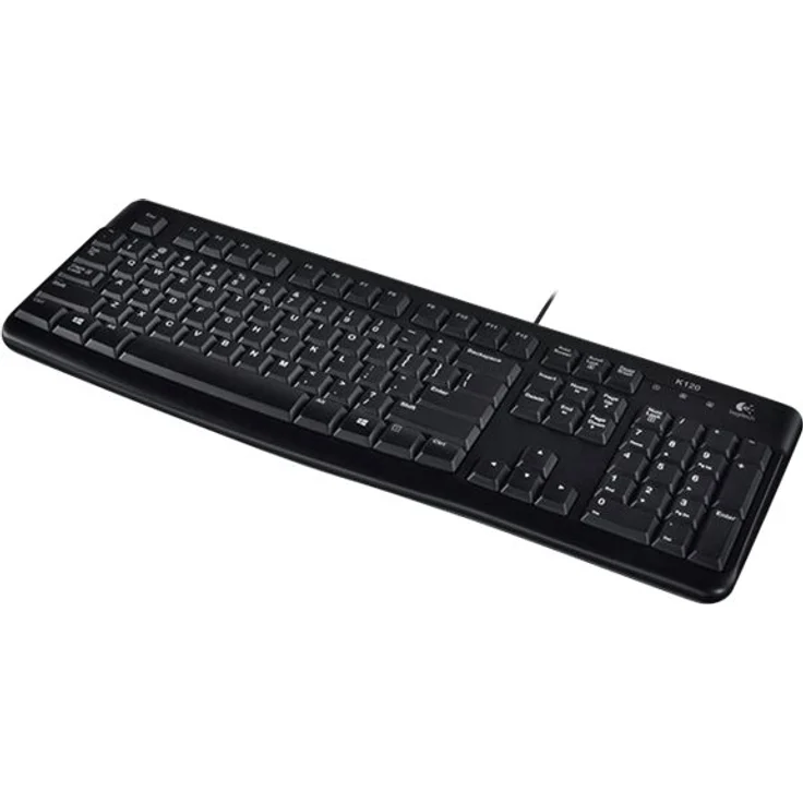 Logitech K120 Kabelgebundene Tastatur für Windows, USB-Anschluss, Leises Tippen, Robust, Spritzwassergeschützt, Einstellbare Tastaturaufsteller, Deutsches QWERTZ-Layout - schwarz – Bild 8