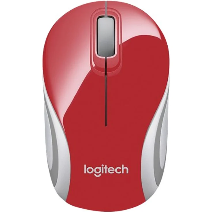 Logitech M187 schnurlos mini Maus USB rot – Bild 1