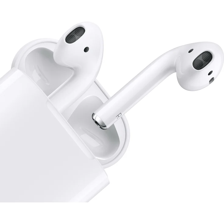 Apple AirPods (2. Generation) mit kabelgebundenen Ladecase, True Wireless In-Ear Kopfhörer mit Bluetooth, Mikrofon, geeignet für iPhone, weiß (MV7N2ZM/A) – Bild 2