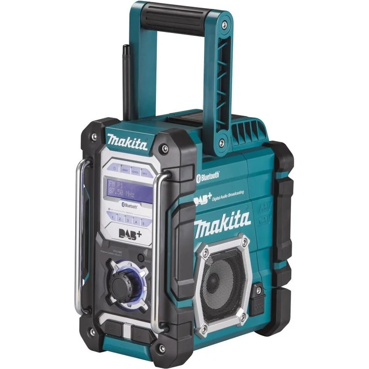 Makita DMR 112 mit Bluetooth + Akku 3 Ah und Ladegerät Baustellenradio mit Bluetooth, LCD-Display, geeignet für Outdoor, blau – Bild 2
