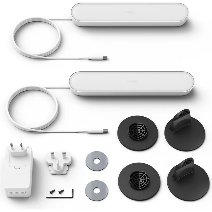 Philips Hue White and Color Ambiance Play Lightbar Doppelpack, dimmbar, bis zu 16 Millionen Farben, steuerbar via App, kompatibel mit Amazon Alexa, weiß-schwarz – Bild 7