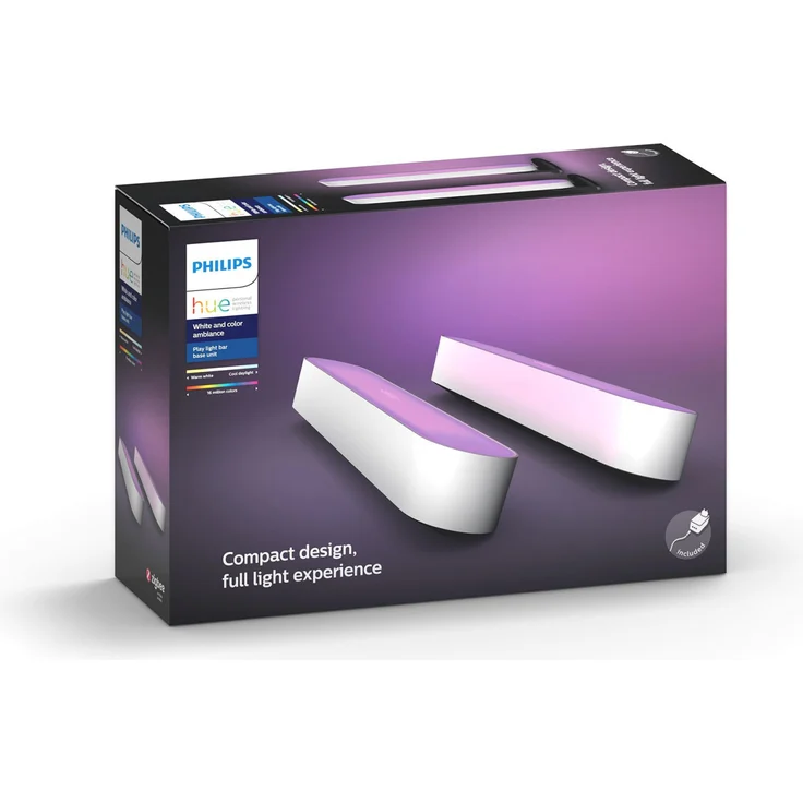 Philips Hue White and Color Ambiance Play Lightbar Doppelpack, dimmbar, bis zu 16 Millionen Farben, steuerbar via App, kompatibel mit Amazon Alexa, weiß-schwarz – Bild 8