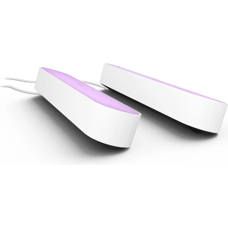 Philips Hue White and Color Ambiance Play Lightbar Doppelpack, dimmbar, bis zu 16 Millionen Farben, steuerbar via App, kompatibel mit Amazon Alexa, weiß-schwarz