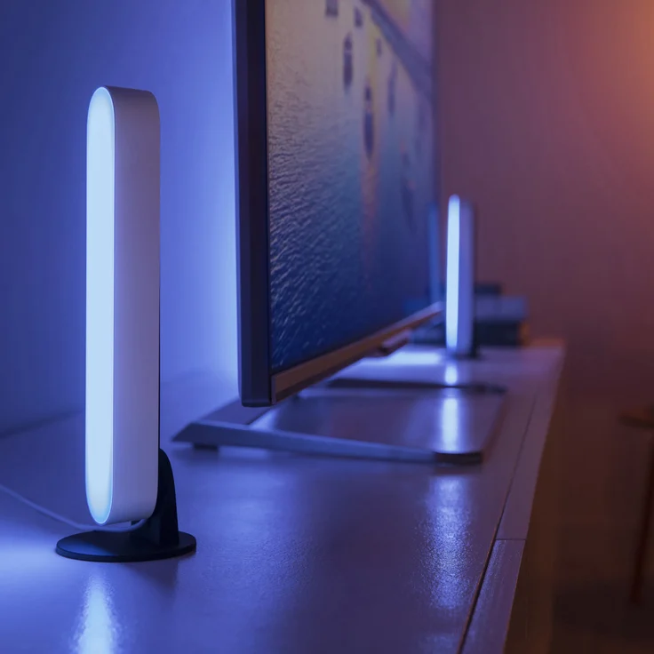 Philips Hue White and Color Ambiance Play Lightbar Doppelpack, dimmbar, bis zu 16 Millionen Farben, steuerbar via App, kompatibel mit Amazon Alexa, weiß-schwarz – Bild 9