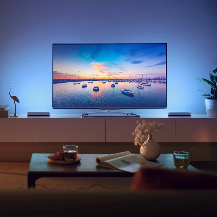 Philips Hue White and Color Ambiance Play Lightbar Doppelpack, dimmbar, bis zu 16 Millionen Farben, steuerbar via App, kompatibel mit Amazon Alexa, weiß-schwarz – Bild 10
