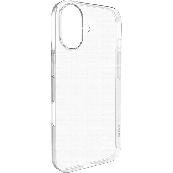 sbs mobile Cover für Apple iPhone 16, transparente TPU-Hülle in Rot, MagSafe-kompatibel, kratzfest