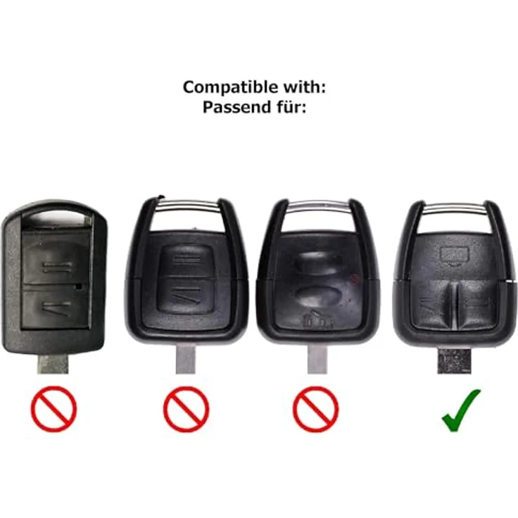 mt-key Auto Schlüssel Gehäuse für Opel VECTRA C SIGNUM, 3 Tasten plus 2x Taster, inklusive VARTA CR2032 Knopfzelle (3 V) – Bild 3