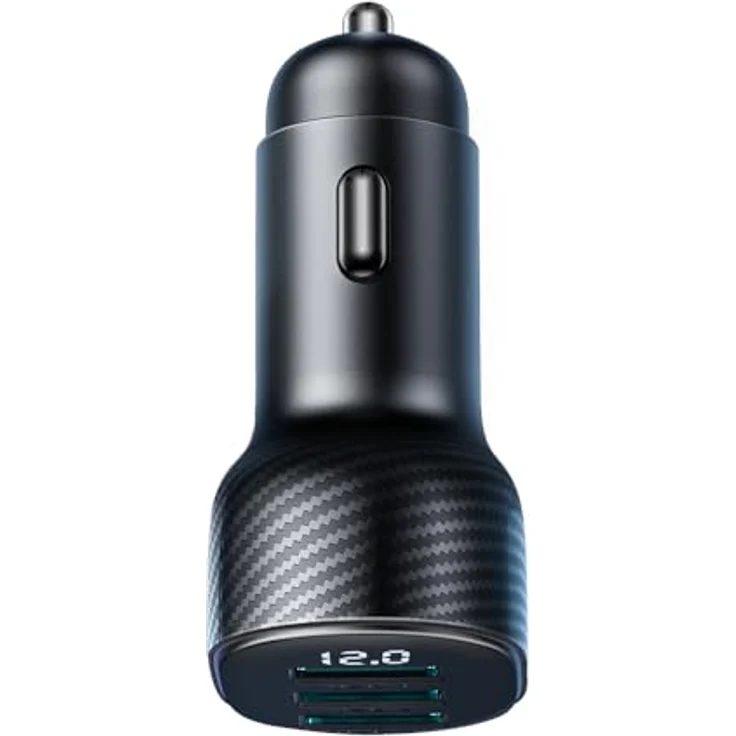 Joyroom JR-CCD03 Autoladegerät, 3,4A, 3x USB-A, mit Display, Schwarz – Bild 8