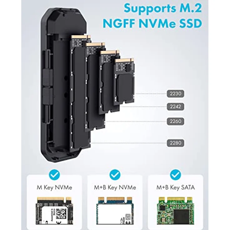 Graugear externes Gehäuse M.2NVMe-NGFF SSD PCIe3.0 retail (G-M202-AC-10G) – Bild 5