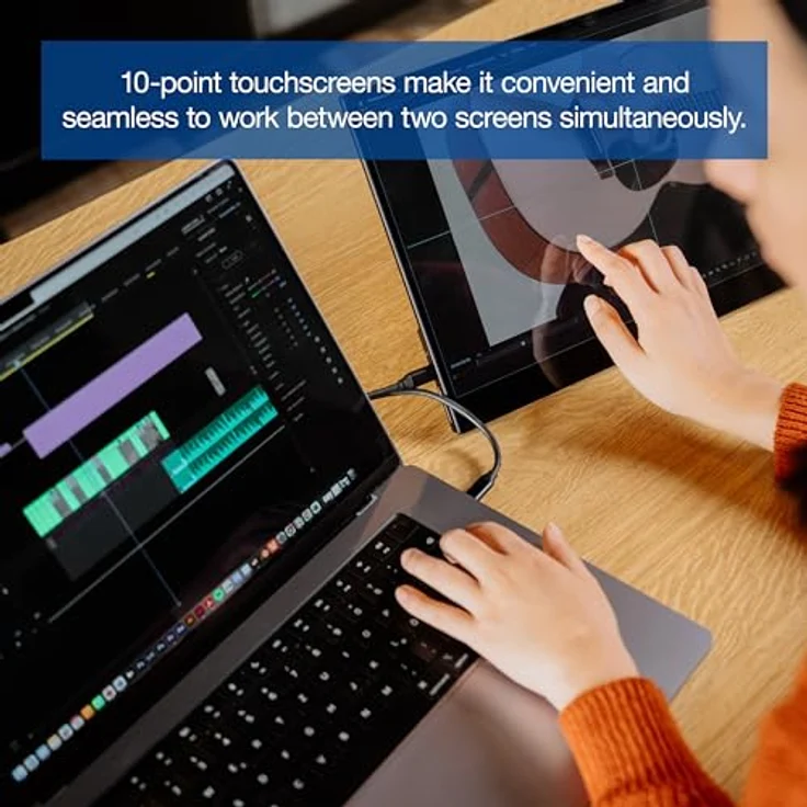 Verbatim PMT-14, Portable Touchscreen Monitor, Full HD, USB-C, HDMI, schwarz – Bild 3