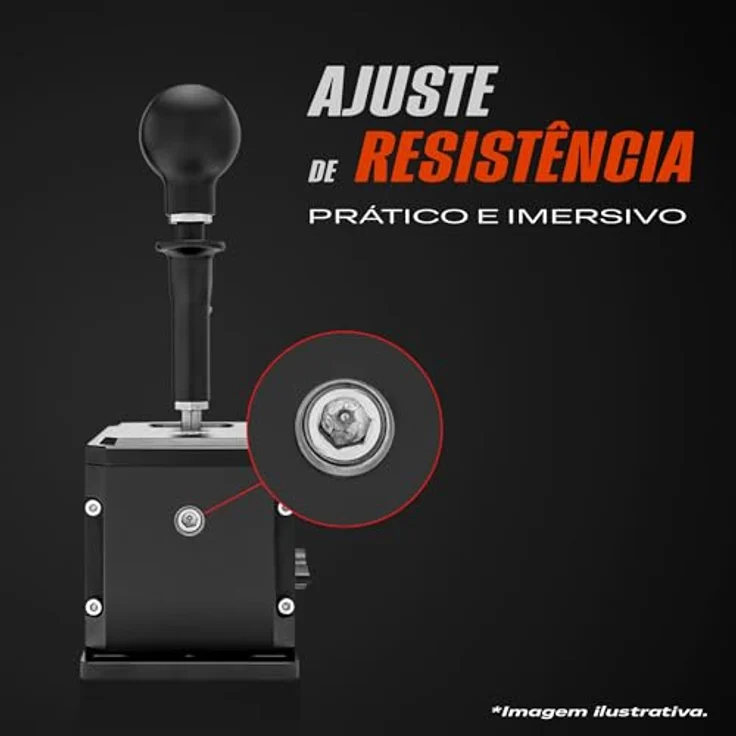 Simagic DS-8X H Pattern Shifter, Vollmetall Schaltknüppel mit 8 Vorwärtsgängen und sequenziellem Modus, einstellbarer Schaltwiderstand – Bild 6