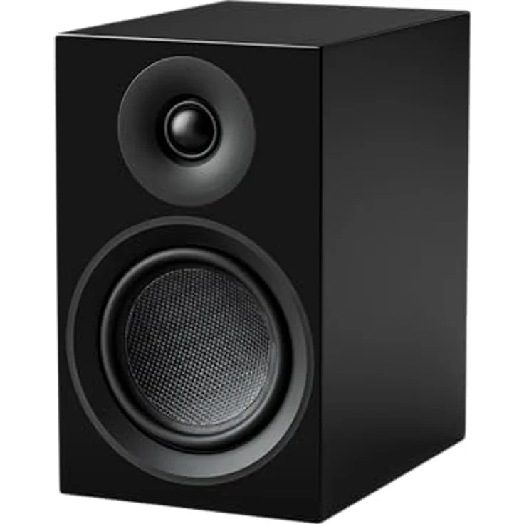 Pro-Ject Speaker Box 5 E Carbon, Referenz-Regallautsprecher mit 2-Wege-Bassreflexprinzip, 5-Zoll-Carbon-Bass/Mitteltöner, robustes MDF-Gehäuse, schwarz, inklusive Lautsprecherabdeckung – Bild 2