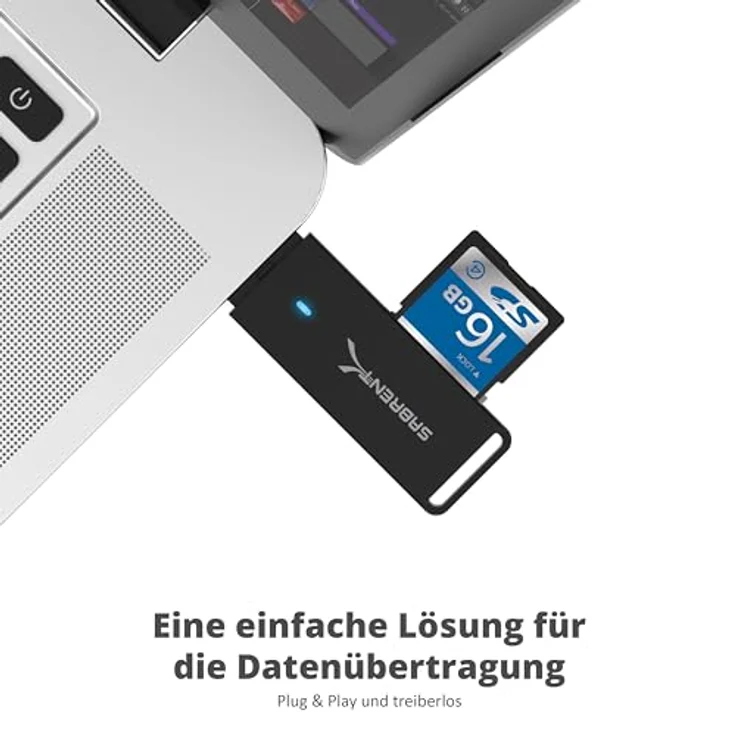 Sabrent Kartenlesegeräte USB 3.0 Micro SD- und SD-Kartenleser-Card Reader (CR-T2MS) – Bild 4