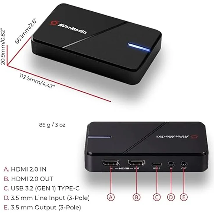 AVerMedia LIVE GAMER EXTREME 3 GC551G2, 4K Game Recorder mit VRR und nahezu null Latenz, Schwarz – Bild 2