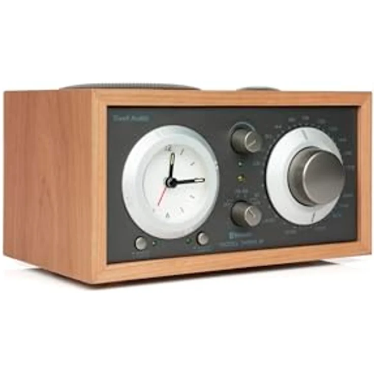 Tivoli Audio Model Three Bluetooth UKW-/MW-Radiowecker (Kirsche / Taupe) - AM/FM-Radio mit Bluetooth und Wecker-Funktion – Bild 3