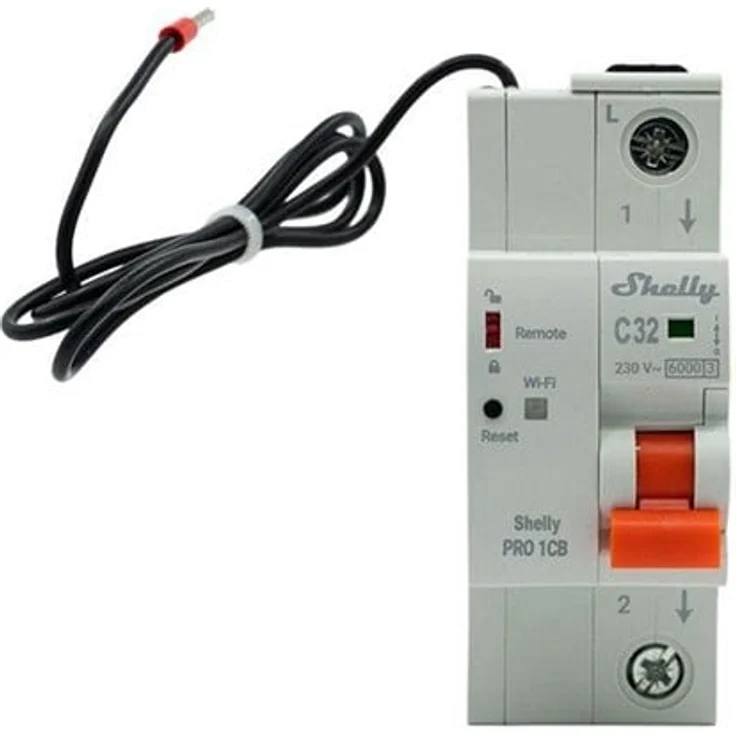 Shelly Pro 1CB Netzteil - ATX - 80 Plus, lichtgrau, 230 V, Ethernet, Wi-Fi, Bluetooth 4.2, DIN-Schienenmontage
