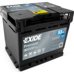 Exide EA530 Premium Carbon Boost 53Ah 540A Autobatterie, wartungsfrei, 12V, Schaltung 0, Pluspol rechts
