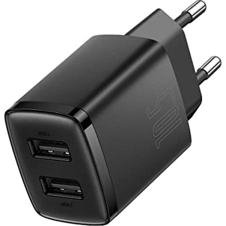 Chargeur+secteur+Baseus+Compact+2x+ports+USB-A+10%2C5W+%28Noir%29 – Bild 5