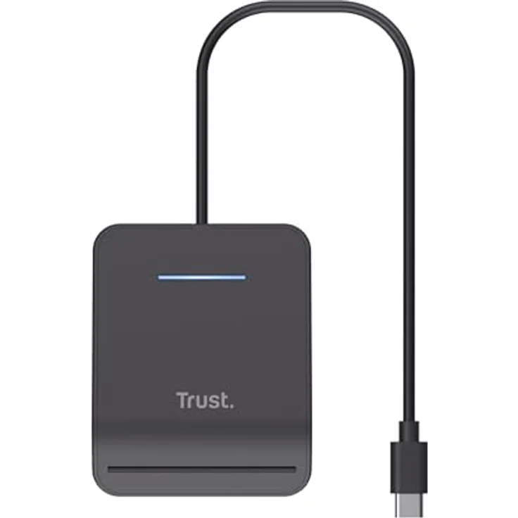 Trust Primo USB-C DNI Kartenlesegerät, FIPS 201 & ISO 7816 konform, Smartcard Reader mit 100 cm Kabel, Schwarz – Bild 4