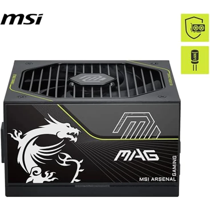 MSI MAG A1200PLS PCIE5, 1200 Watt Netzteil mit 80 PLUS Platinum, ATX12V 3.1, aktive PFC, 135 mm – Bild 2