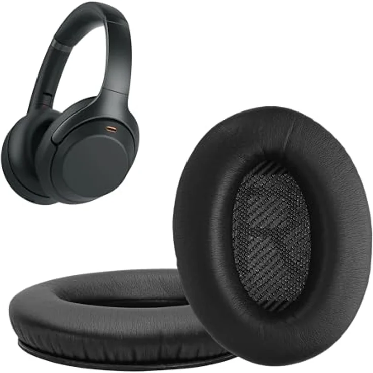 kwmobile Kopfhörer (2x Ohrpolster für Bose Quietcomfort - Kunstleder Ersatz Ohr Polster für Overear Headphones) – Bild 2
