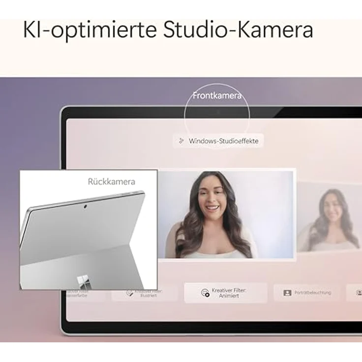 Microsoft Surface Pro | Copilot+ PC | 13” OLED Touchscreen | Snapdragon® X Elite | 16GB RAM | 512GB SSD | neuestes Modell, 11. Edition | Platin – Bild 5