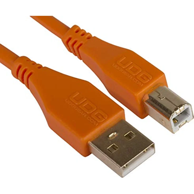 UDG Kabel USB 2.0 (A-B), gerade, Orange, 1 m – Audio optimiertes UDG Ultimate Audiokabel für DJs und Produzente, um ihre Leistung zu maximieren – Bild 2