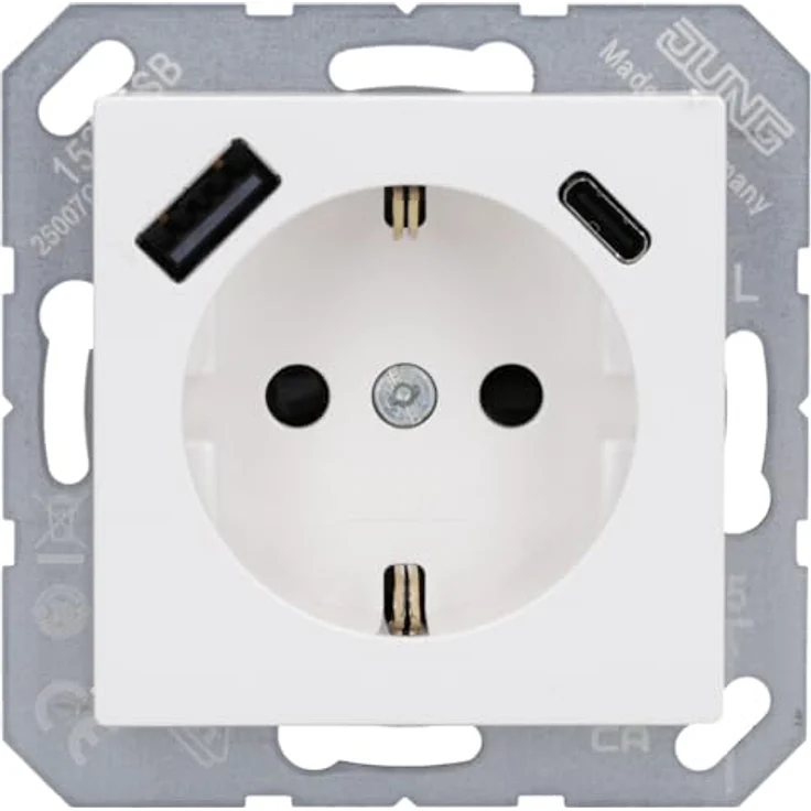 JUNG Steckdose 1f aws glz USB UP m.KS IP A 1520-15 CA WW – Bild 3