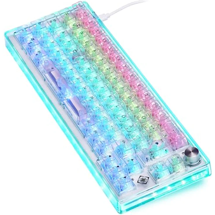 Deltaco Gaming DK460 (DE), Transparente Tastatur mit RGB-Beleuchtung und KTT-Schaltern – Bild 4