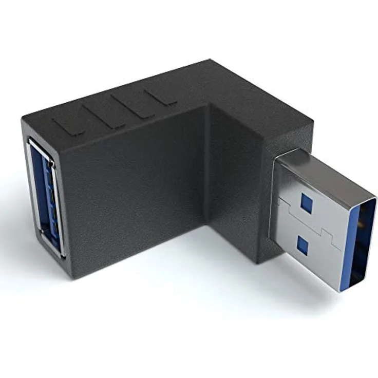 JAMEGA - USB 3.0 Winkel Adapter 270° Grad Winkeladapter | Kompatibel mit Allen USB Kabeln
