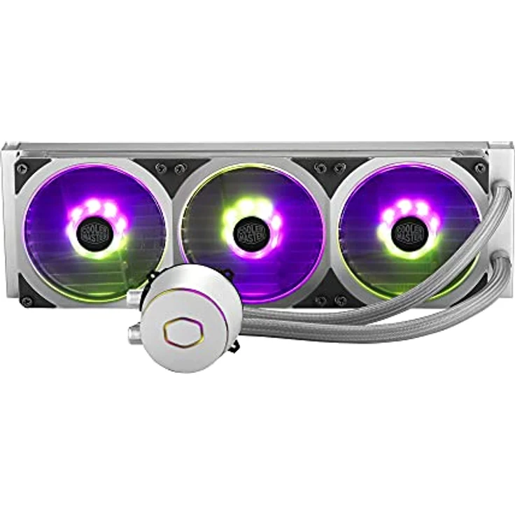 Cooler Master MasterLiquid ML360P Silver Edition Flüssigkühler, All-In-One (AIO) Liqiod Kühler, 360 mm Kühler, 1 x 360 mm PWM SF360R ARGB Lüfter, integrierter Lüfterrahmen, Aluminium Pumpenabdeckung – Bild 5