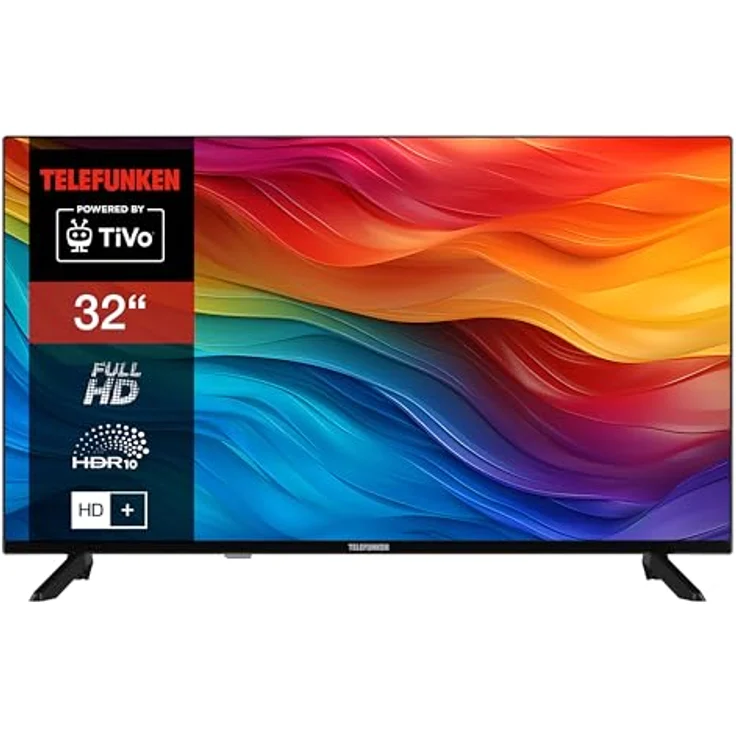 Telefunken Fernseher 32 Zoll Smart TV Powered by TiVo (Full HD, HDR, Triple-Tuner, HD+ 6 Monate inkl.), Schwarz (D32F751X7CW) – Bild 2