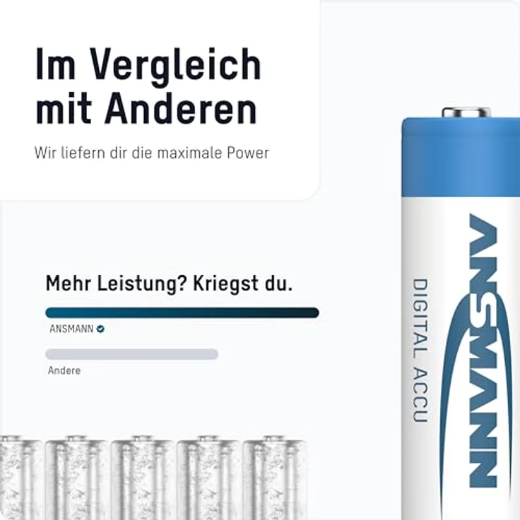 ANSMANN Akku AA 2850mAh Mignon NiMH 1,2V - 1000x wiederaufladbar (8 Stück) – Bild 7