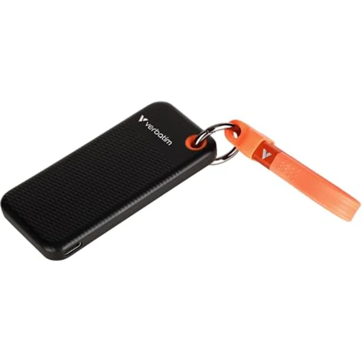 Verbatim 2 TB Pocket SSD USB 3.2 Gen 2 mit Schlüsselanhänger, Schwarz/Orange – Bild 3