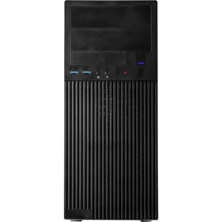 Inter-Tech Midi Tower IT-2815 Linear, PC-Gehäuse mit Mainboards bis ATX, schraubbaren Slotblechen und 2x USB 3.2 Gen 1 – Bild 2
