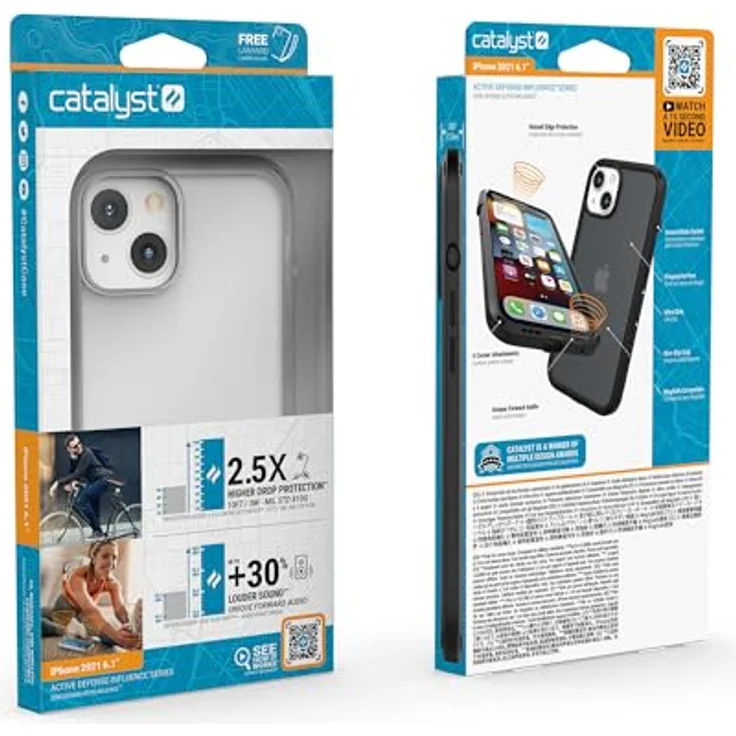 Catalyst Influence Case für Apple iPhone 13 mini, transparente Smartphone Hülle mit robustem Schutz nach Militärstandard, Wireless Charging kompatibel – Bild 4