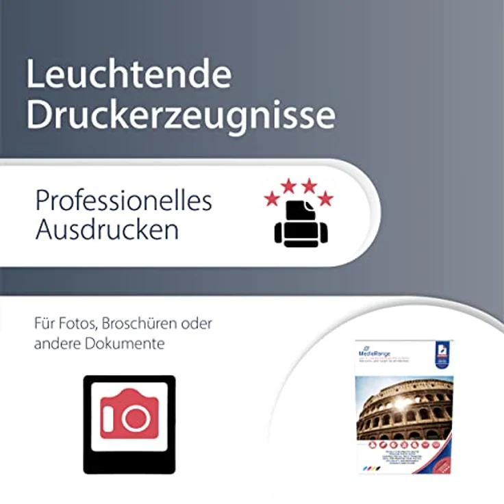 MediaRange DIN A4 Fotopapier für Tintenstrahldrucker, beidseitig matt, 200g, 50 Blatt - Preisvergleich – Bild 3