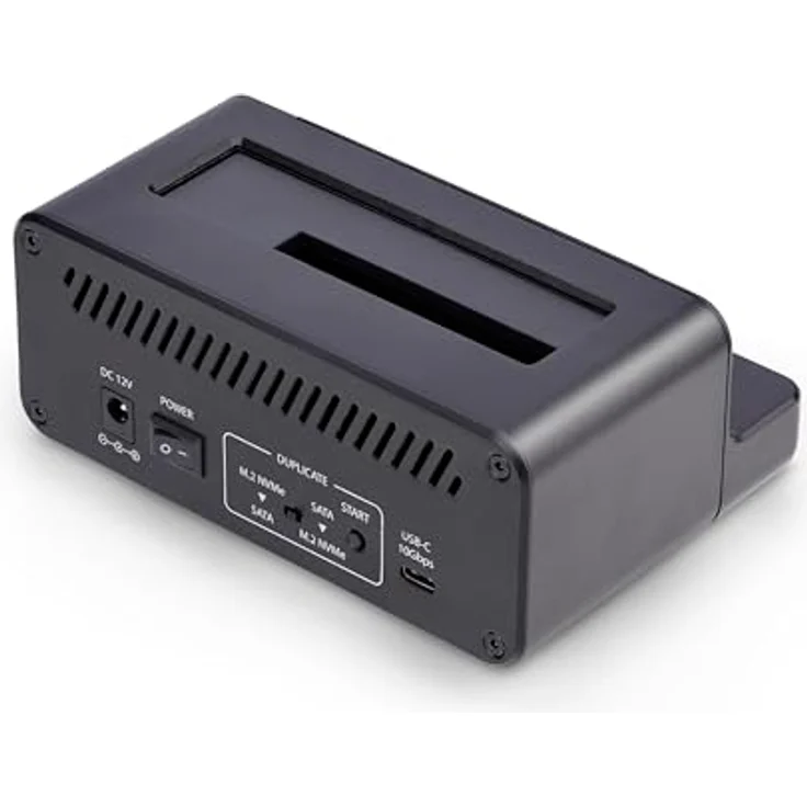 StarTech.com NVMe M.2 auf 2,5-3,5" SATA HDD Duplikator, bidirektionales Klonen bis 27GB/min, USB 3.2 Dock, kompatibel mit M.2 NVMe und SATA, kompakt – Bild 2