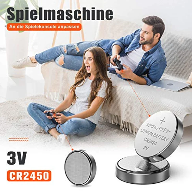 Bemb Lucky CR2450 Batterien, 40er Pack 3V Lithium-Knopfzelle mit langer Lebensdauer für Elektronikgeräte – Bild 5