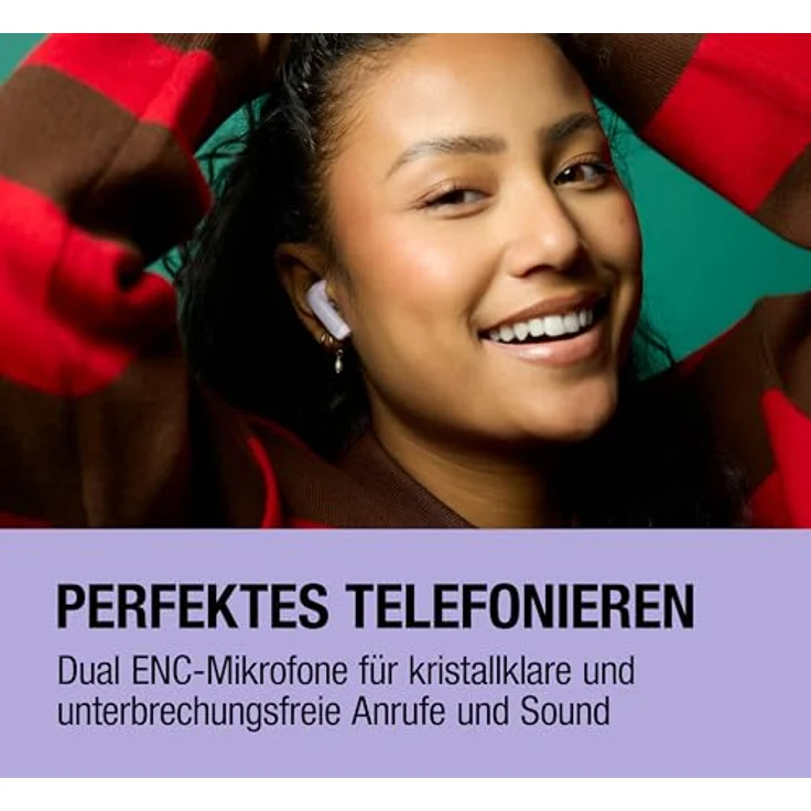 Fresh 'n Rebel Twins Fuse 2, Wireless In-Ear Kopfhörer mit Noise Cancelling, 36h Akku, Bluetooth 6.0, 2 Mikrofone, spritzwassergeschützt, Dreamy Lilac – Bild 5