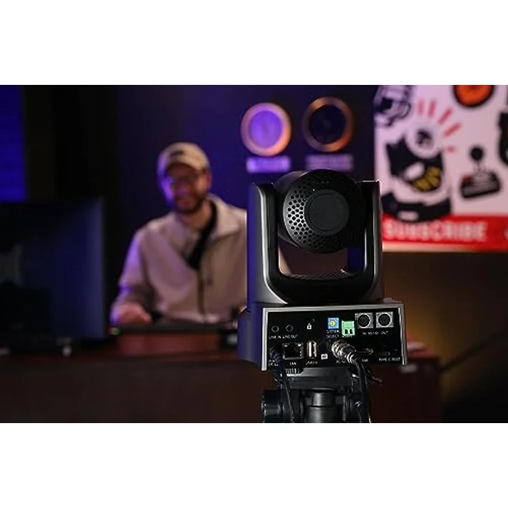 PTZOptics Move SE 12X, Netzwerkkamera mit 12-fachem optischen Zoom und Auto-Tracking, Full HD 1080p, grau – Bild 3